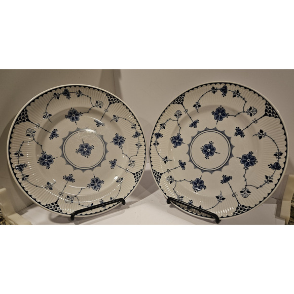 Johnson Bros Denmark Blue 8 7/8" Luncheon Plates - Set/2 - Picture 1 of 10